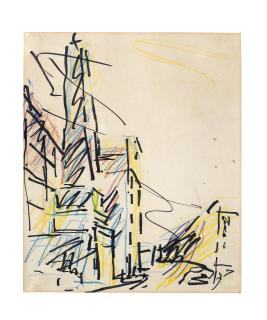 Frank Auerbach - Study for Chimney on Mornington Crescent
