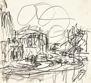 Frank Auerbach - Study Looking Towards Eversholt Street
