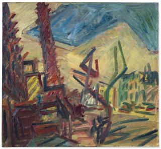 Frank Auerbach - Tree in Mornington Crescent