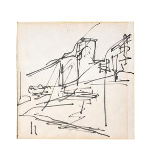 Frank Auerbach - Working Drawing for the Mornington Crescent Paintings