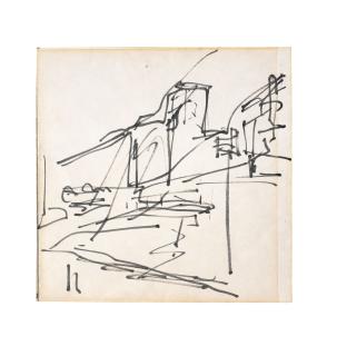 Frank Auerbach - Working Drawing for the Mornington Crescent Paintings