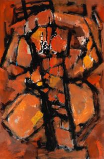 Frank Avray Wilson - Abstract Orange and Black