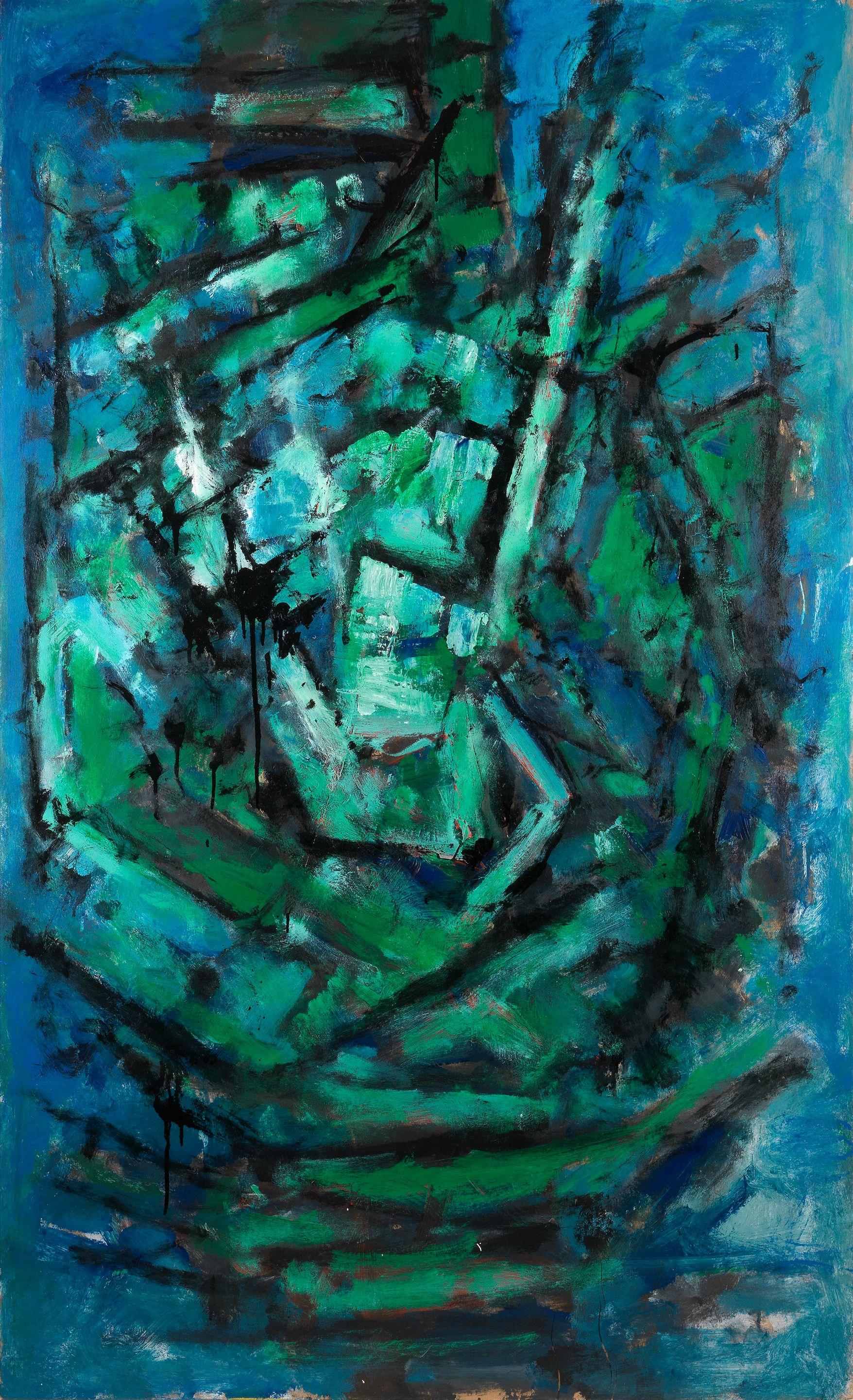 Frank Avray Wilson - Untitled (Blue and Green) (unframed)