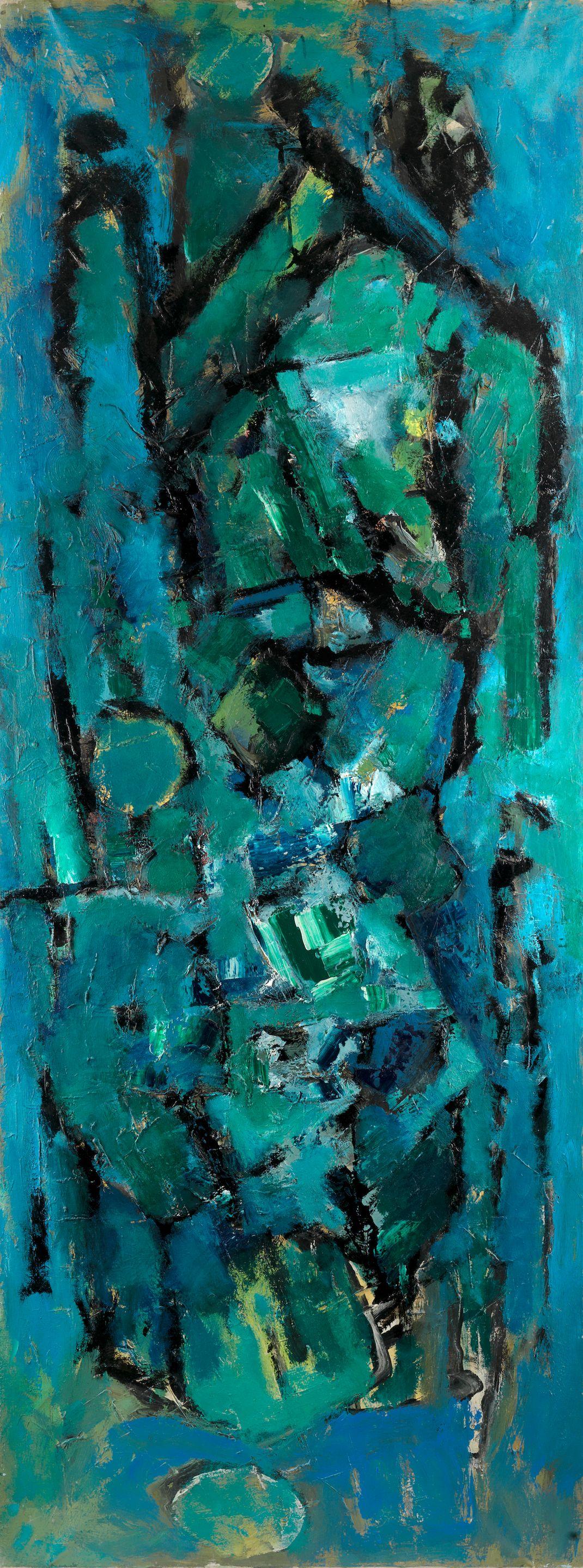 Frank Avray Wilson - Untitled (Blue and Green) (unframed)