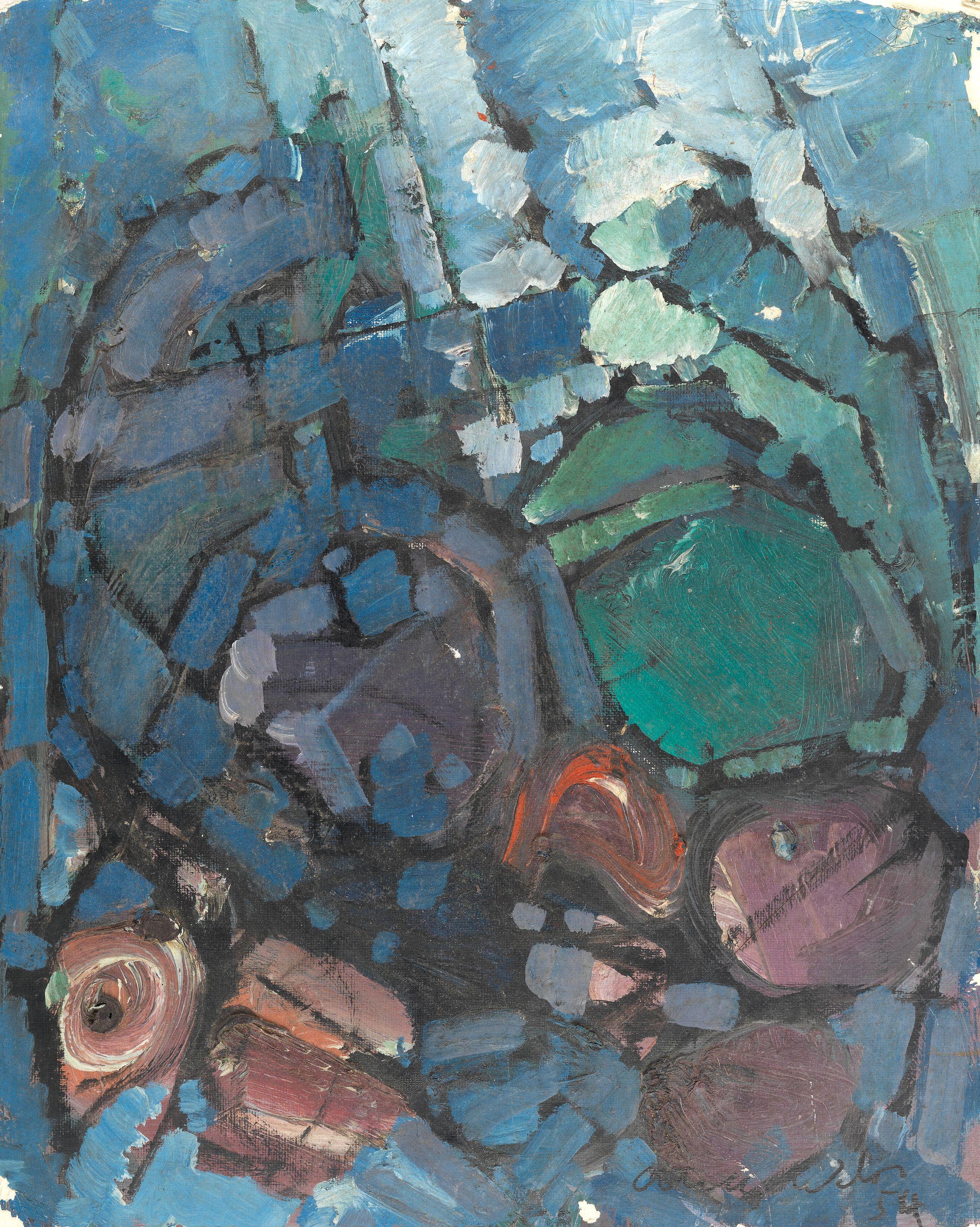 Frank Avray Wilson - Untitled (Blue, Purple and Green)