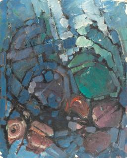 Frank Avray Wilson - Untitled (Blue, Purple and Green)