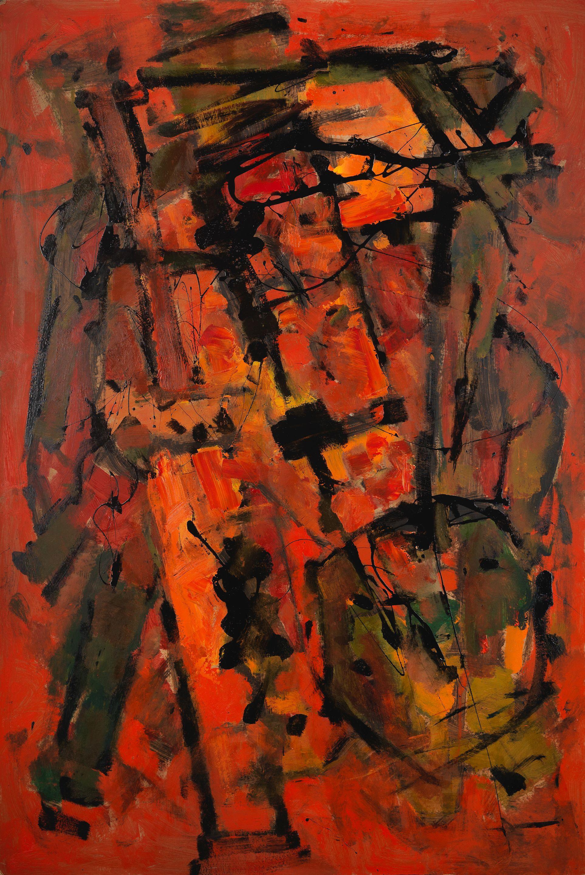 Frank Avray Wilson - Untitled (Red And Orange) (Unframed)