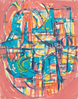 Frank Avray Wilson - Untitled (Turquoise and Red)