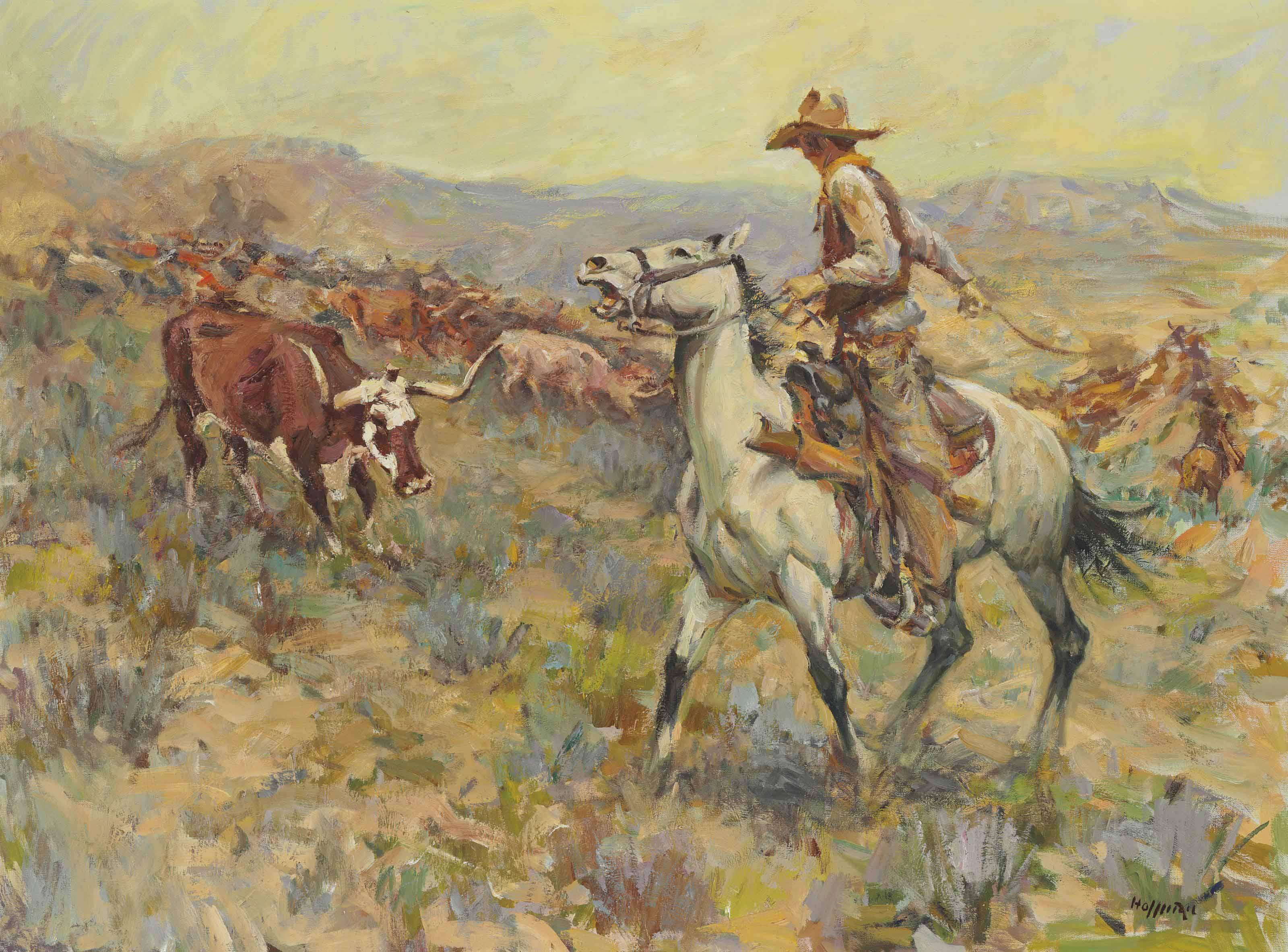 Frank B. Hoffman - Cattle Drive West