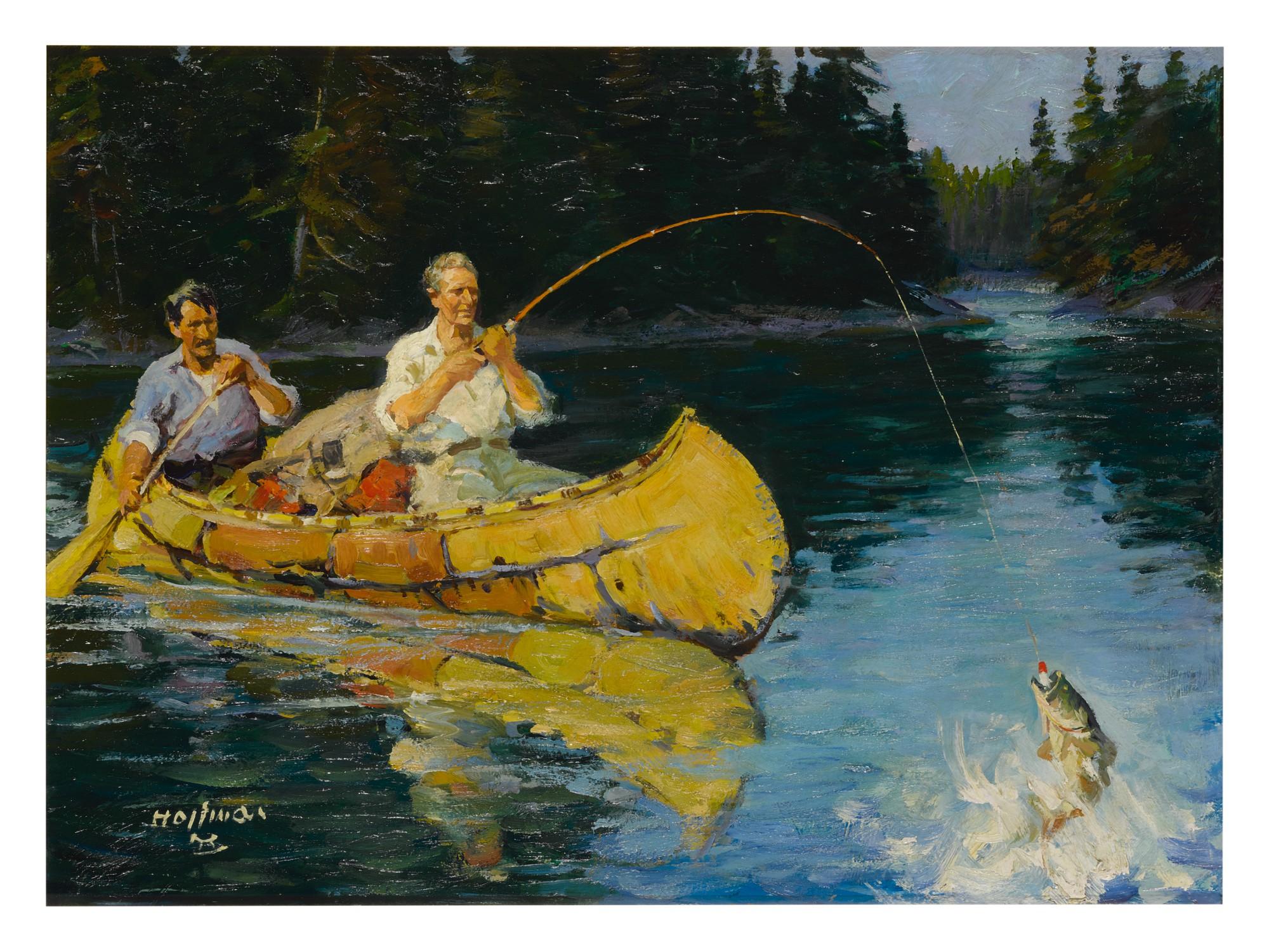 Frank B. Hoffman - Untitled (Fishermen In A Canoe)