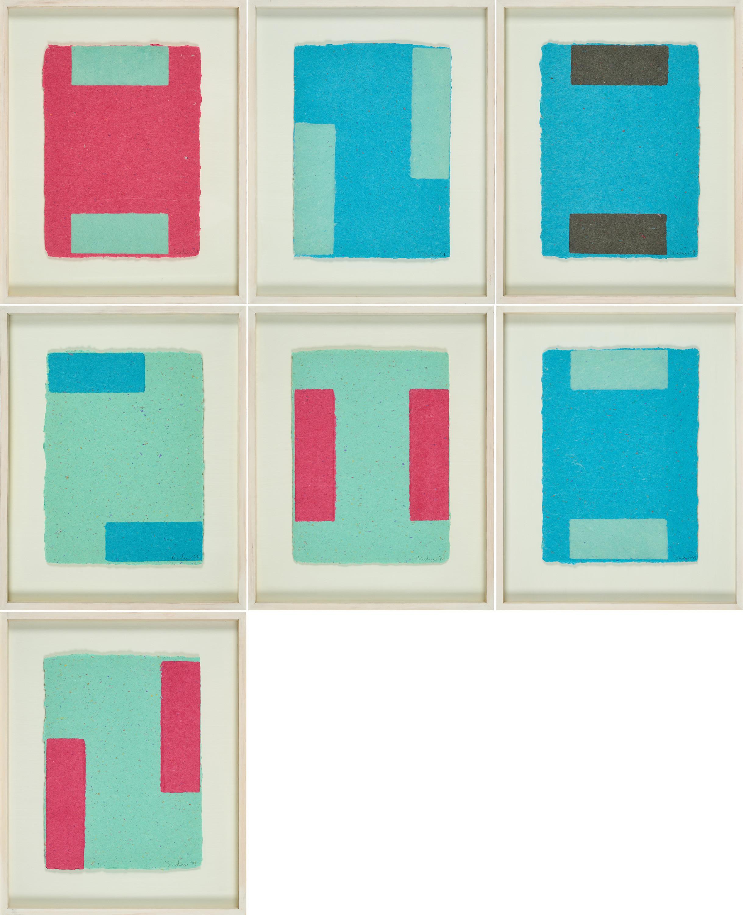 Frank Badur - Konvolut von 7 Papierarbeiten.