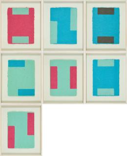 Frank Badur - Konvolut von 7 Papierarbeiten.