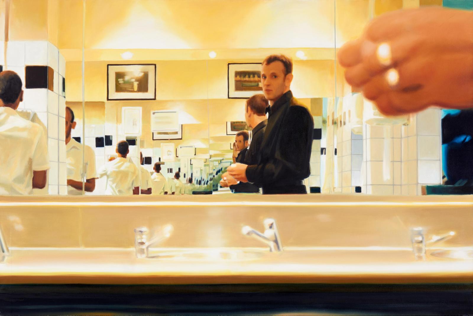 Frank Bauer - Selbstbildnis (Herrentoilette II).