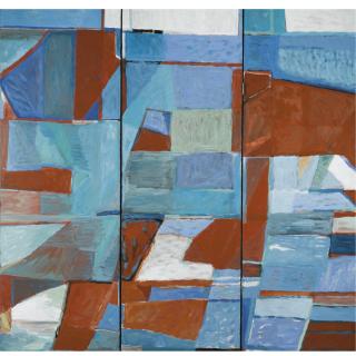 Frank Beanland - Blue, White And Red; Blue And Red