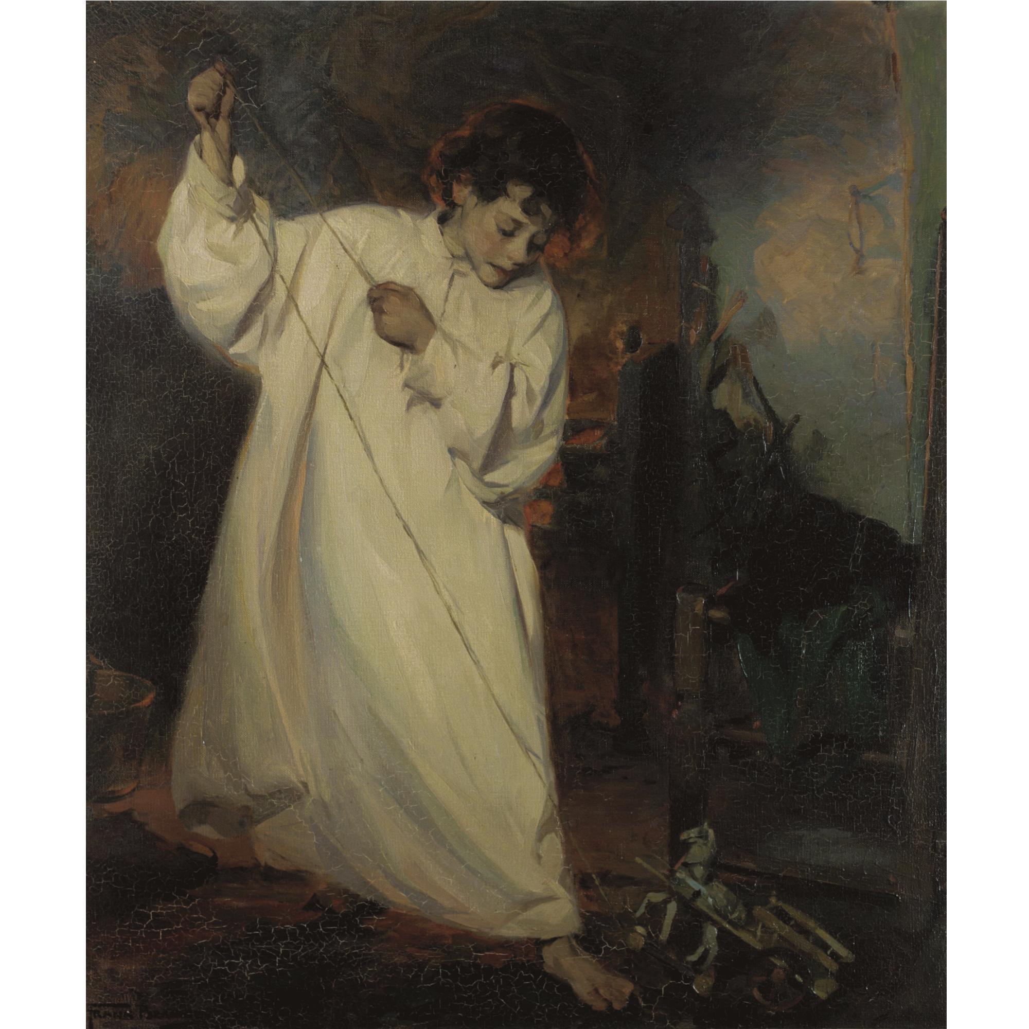 Frank Bramley A.R.A. - The Pink Dressing Gown