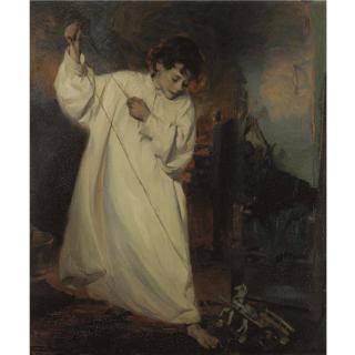 Frank Bramley A.R.A. - The Pink Dressing Gown