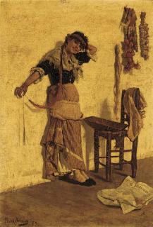 Frank Bramley, R.A. - An Italian beauty