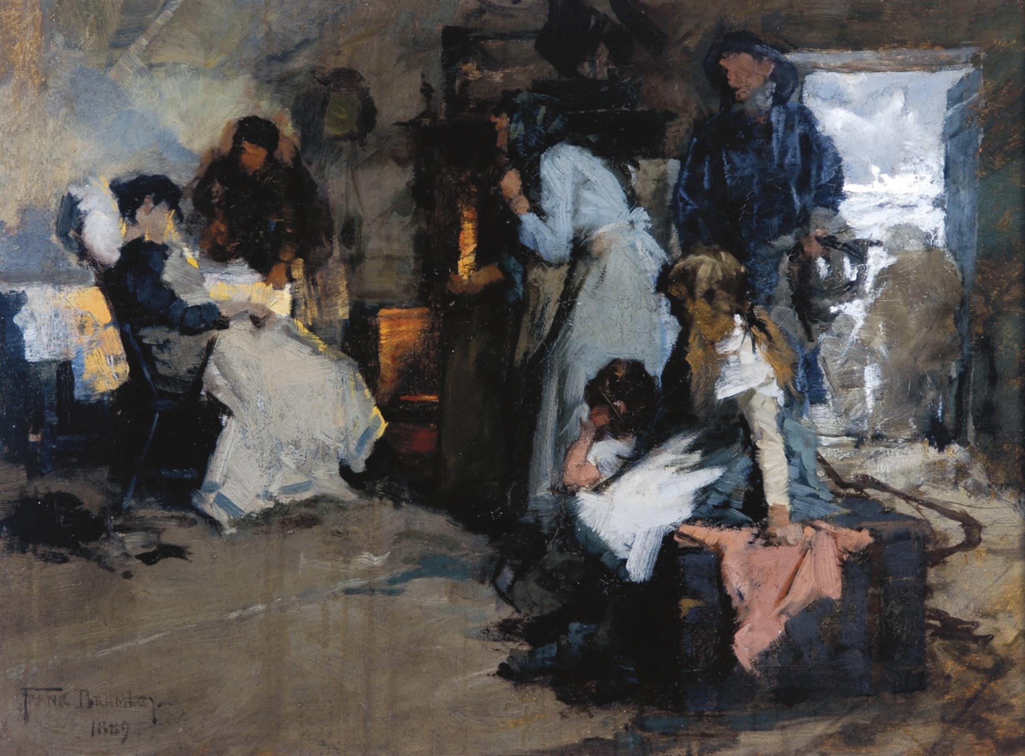 Frank Bramley, R.A. - Sketch For Saved