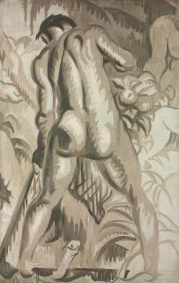 Frank Brangwyn, R.A., R.W.S., P.R.B.A. - \'Temptation\', a Study for the Mural in 30 Rockefeller Plaza, New York