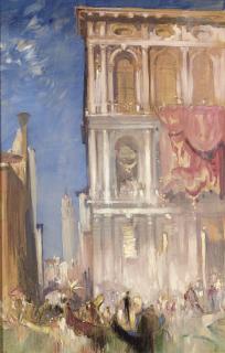 Frank Brangwyn, R.A. - The Browning House, Palazzo Resonica, Venice