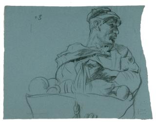 Frank Brangwyn - Brustbild eines Arbeiters.