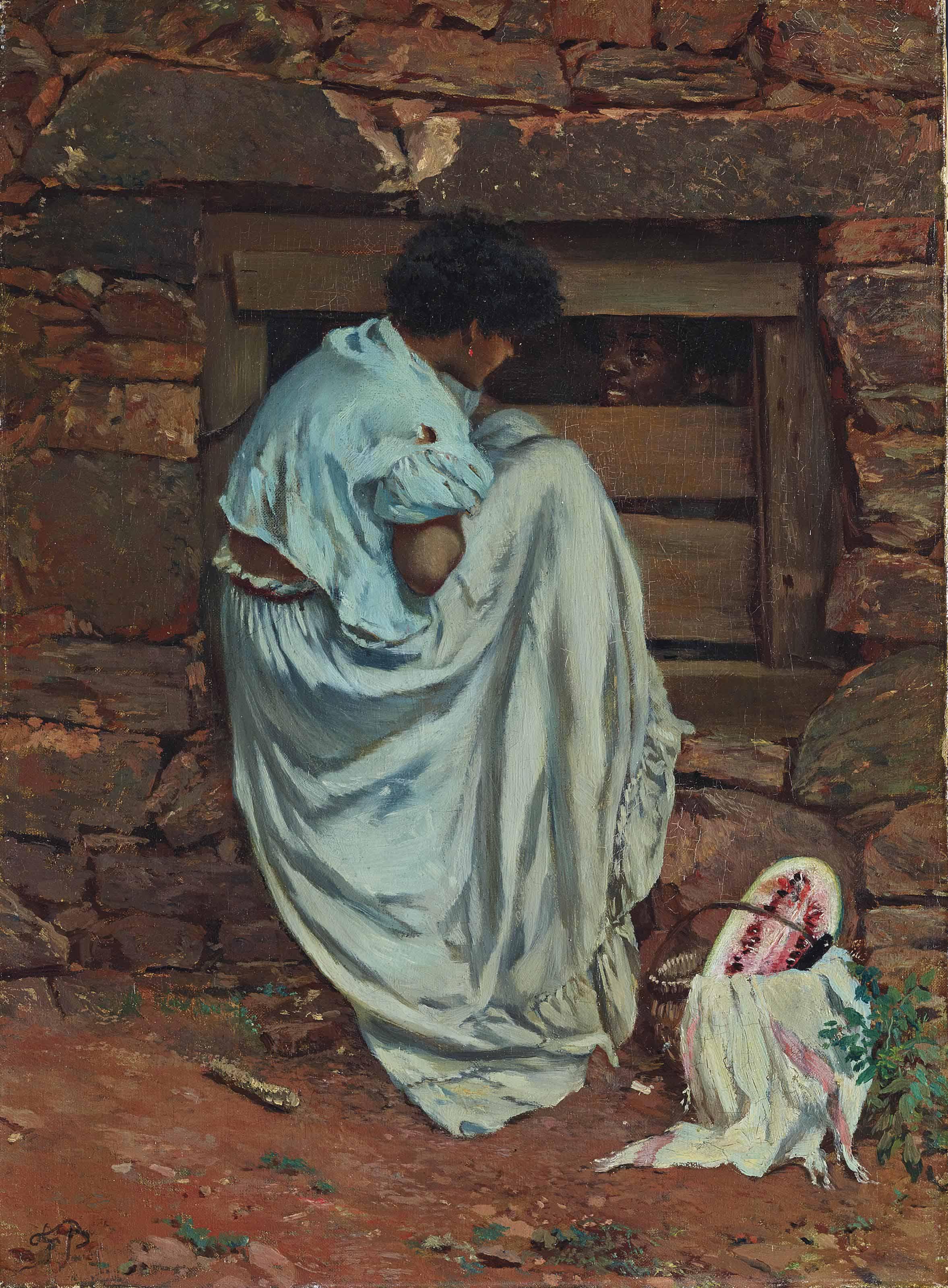 Frank Buchser - As Sweet As Watermelons, Um 1869