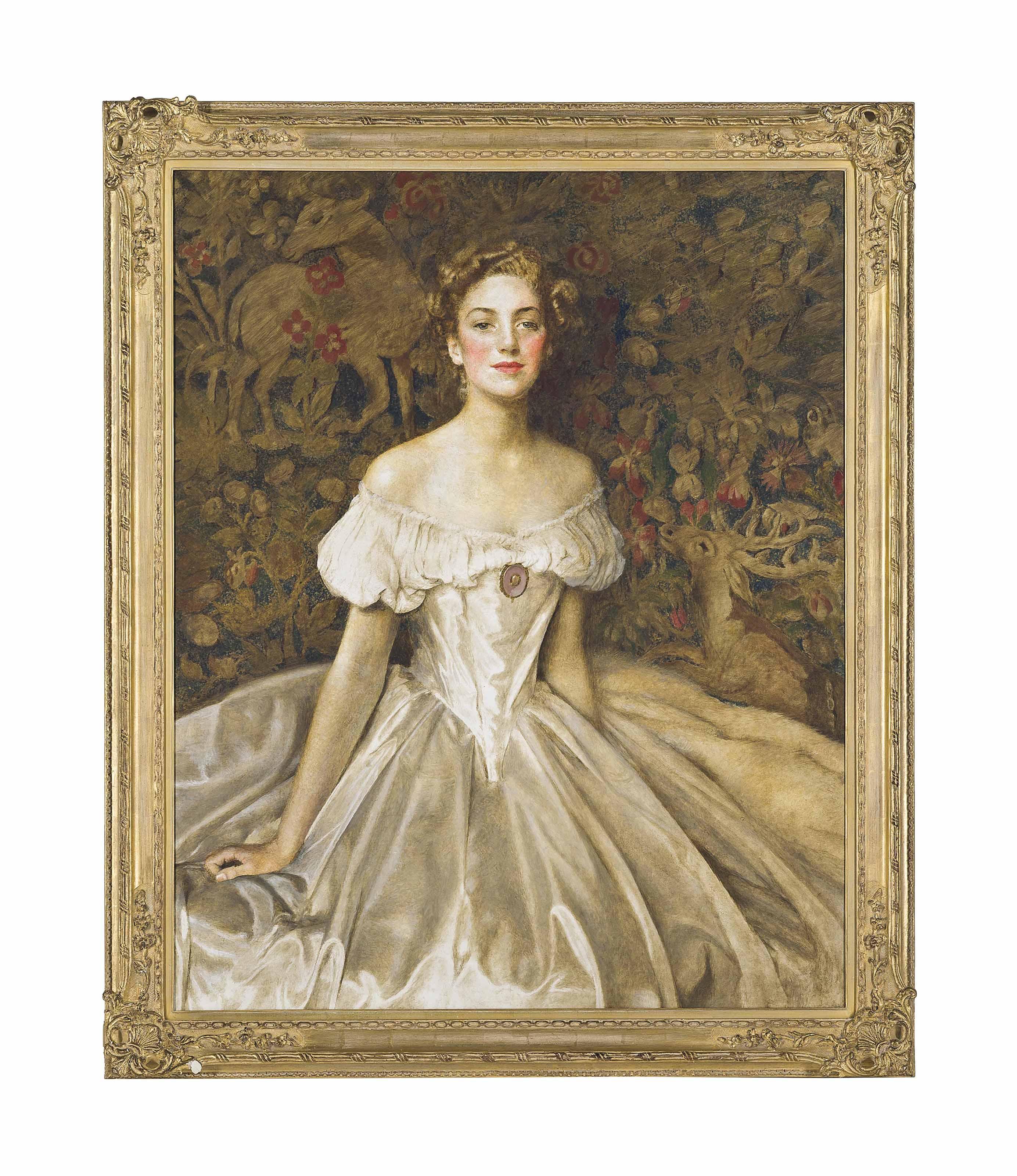 Frank Cadogan Cowper, R.A. - Portrait of Elizabeth Witts, daughter of Lieutenant-General Frederick Vavasour Broom Witts (1889-1969)