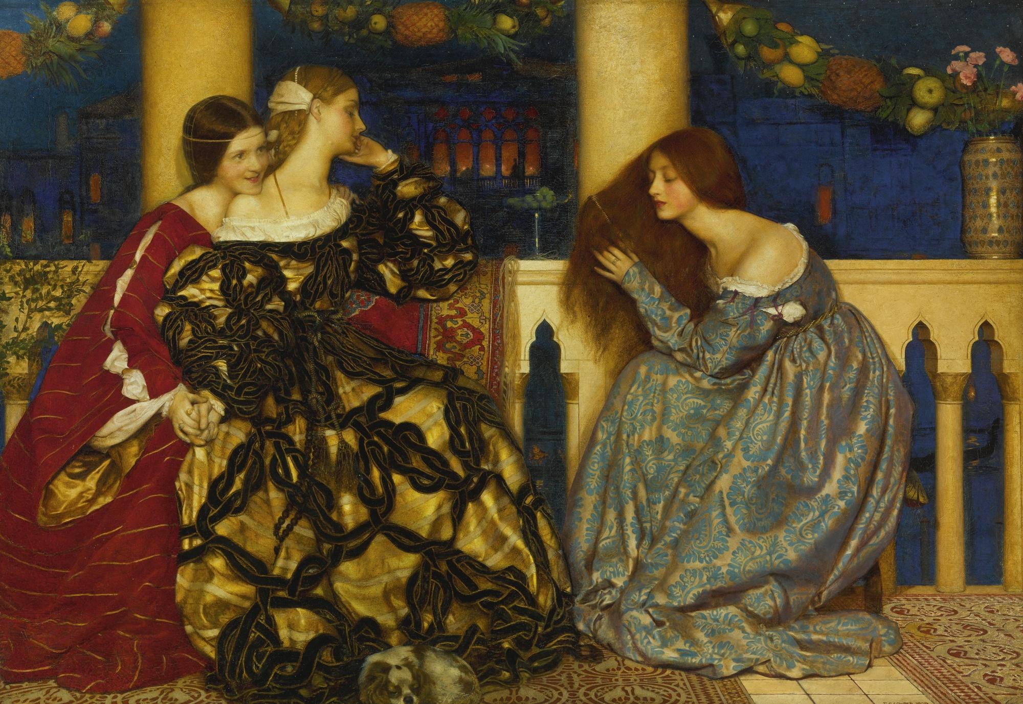 Frank Cadogan Cowper - British venetian Ladies Listening To The Serenade
