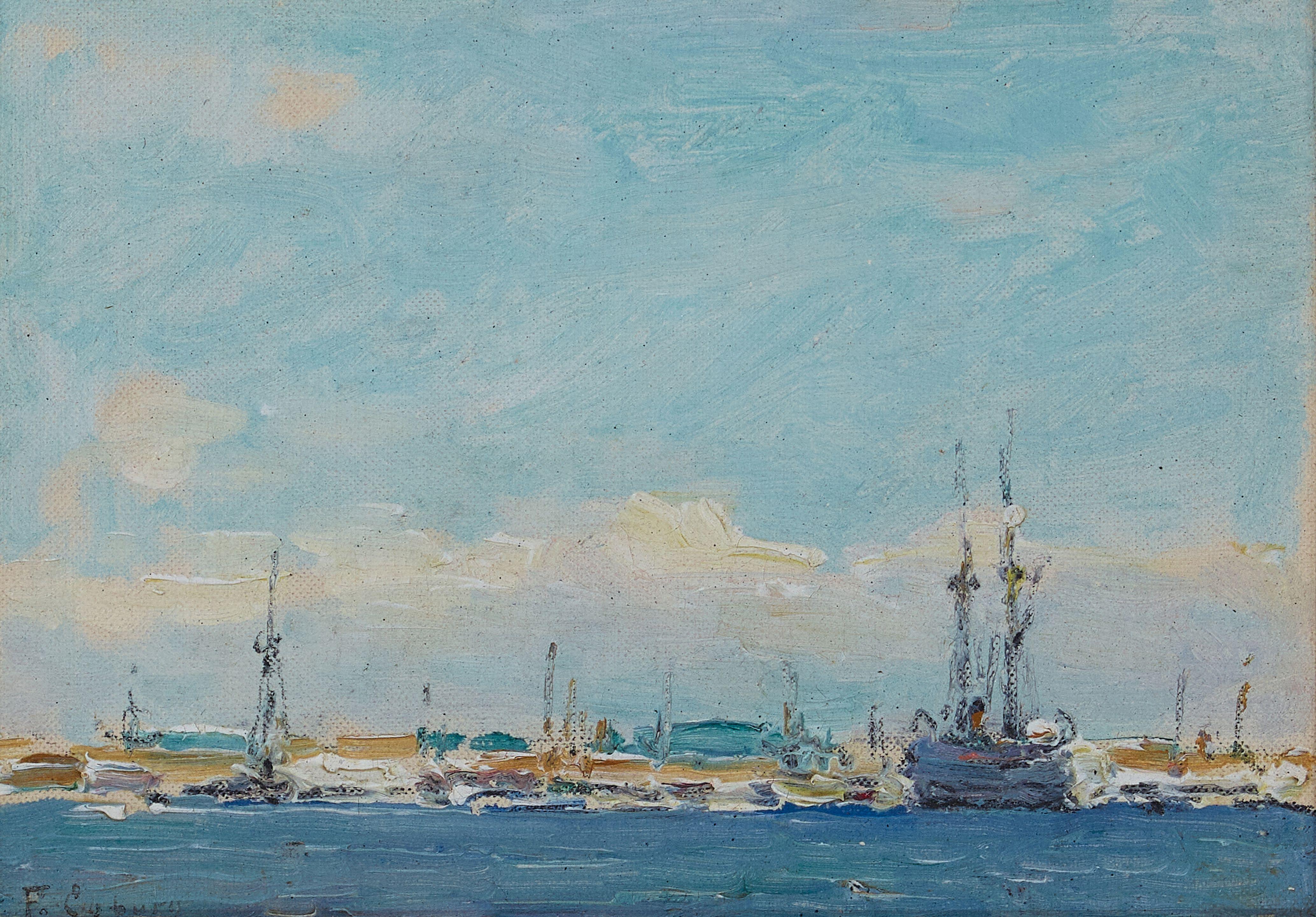Frank Coburn - Los Angeles Harbor Scenes (a group of two)