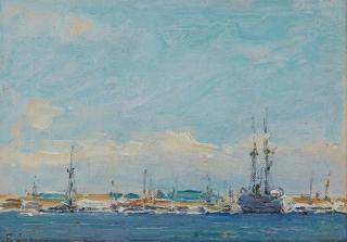 Frank Coburn - Los Angeles Harbor Scenes (a group of two)