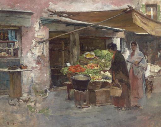 Frank Duveneck - Venetian Fruit Market