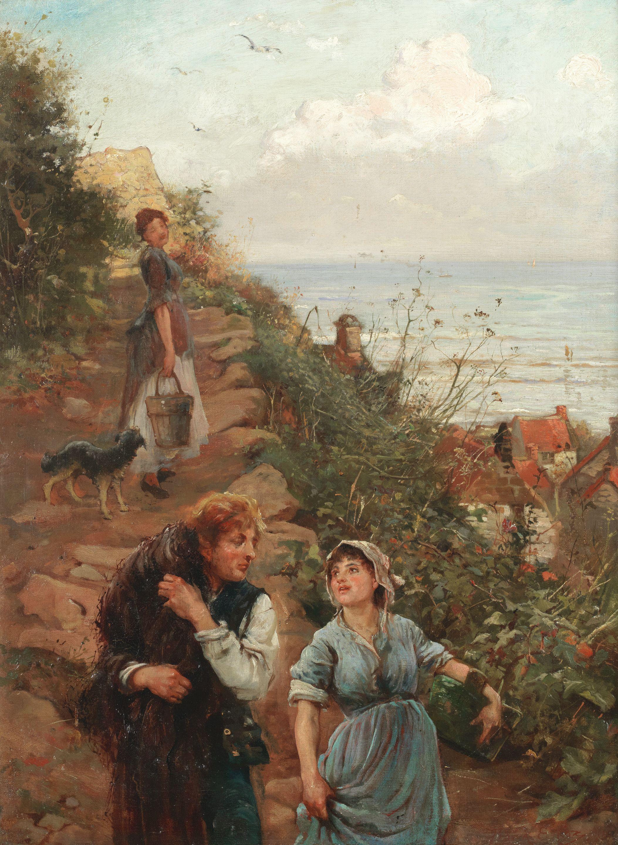 Frank E. Cox - Along the cliff path