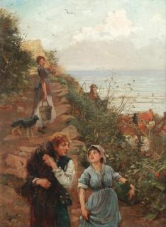 Frank E. Cox - Along the cliff path
