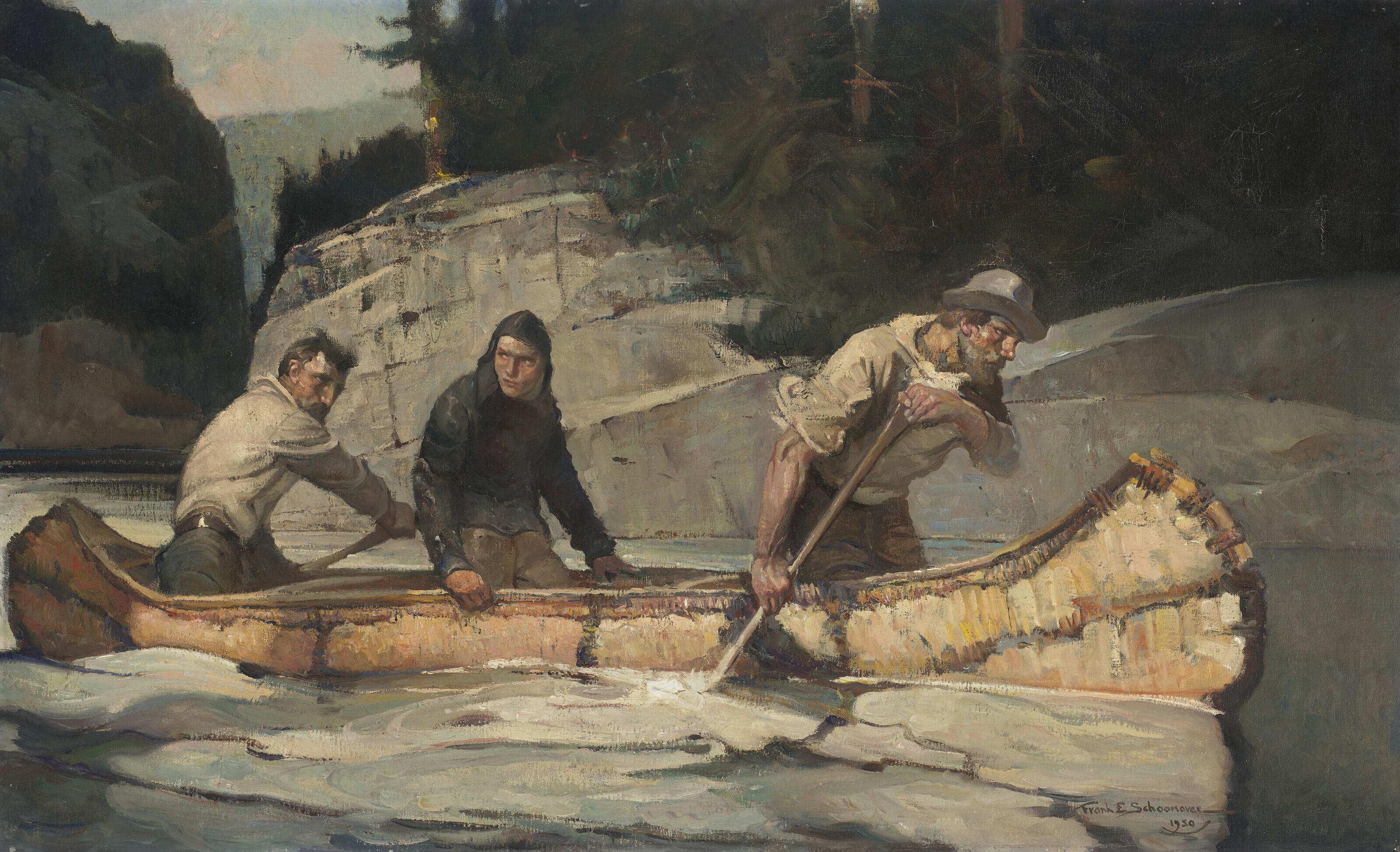 Frank Earle Schoonover - As the Canoe Swept By