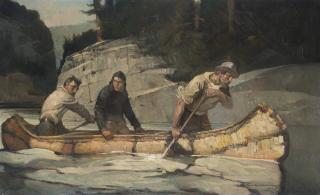 Frank Earle Schoonover - As the Canoe Swept By