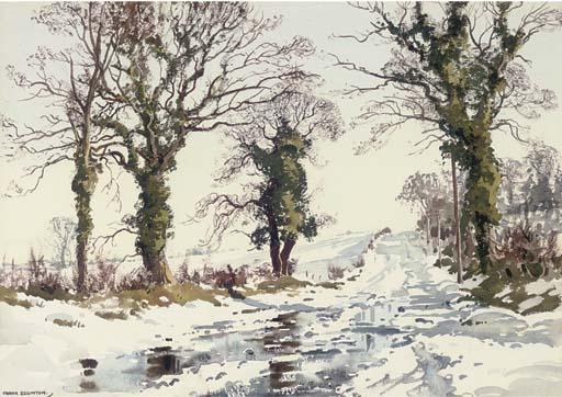 Frank Egginton, R.C.A. - Melting Snow, Old Dundonald Road, Co. Down