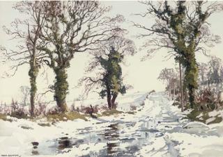 Frank Egginton, R.C.A. - Melting Snow, Old Dundonald Road, Co. Down