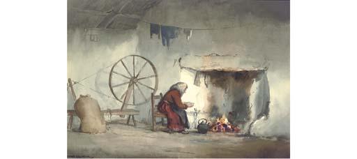 Frank Egginton - Interior of A Cottage, Connemara