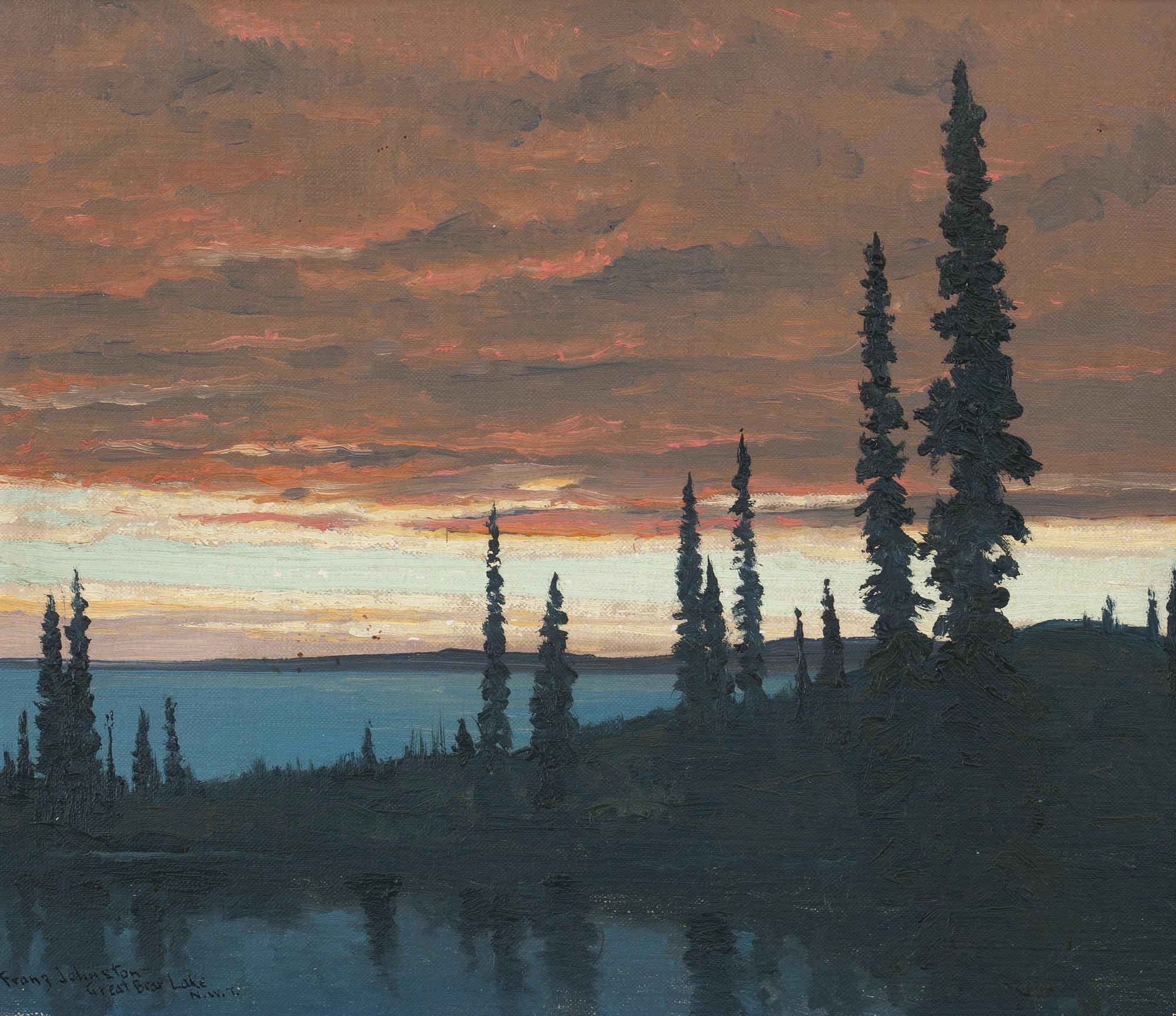Frank (Franz) Hans Johnston - Midnight Sun, June Midnight, Great Bear Lake N.W.T.