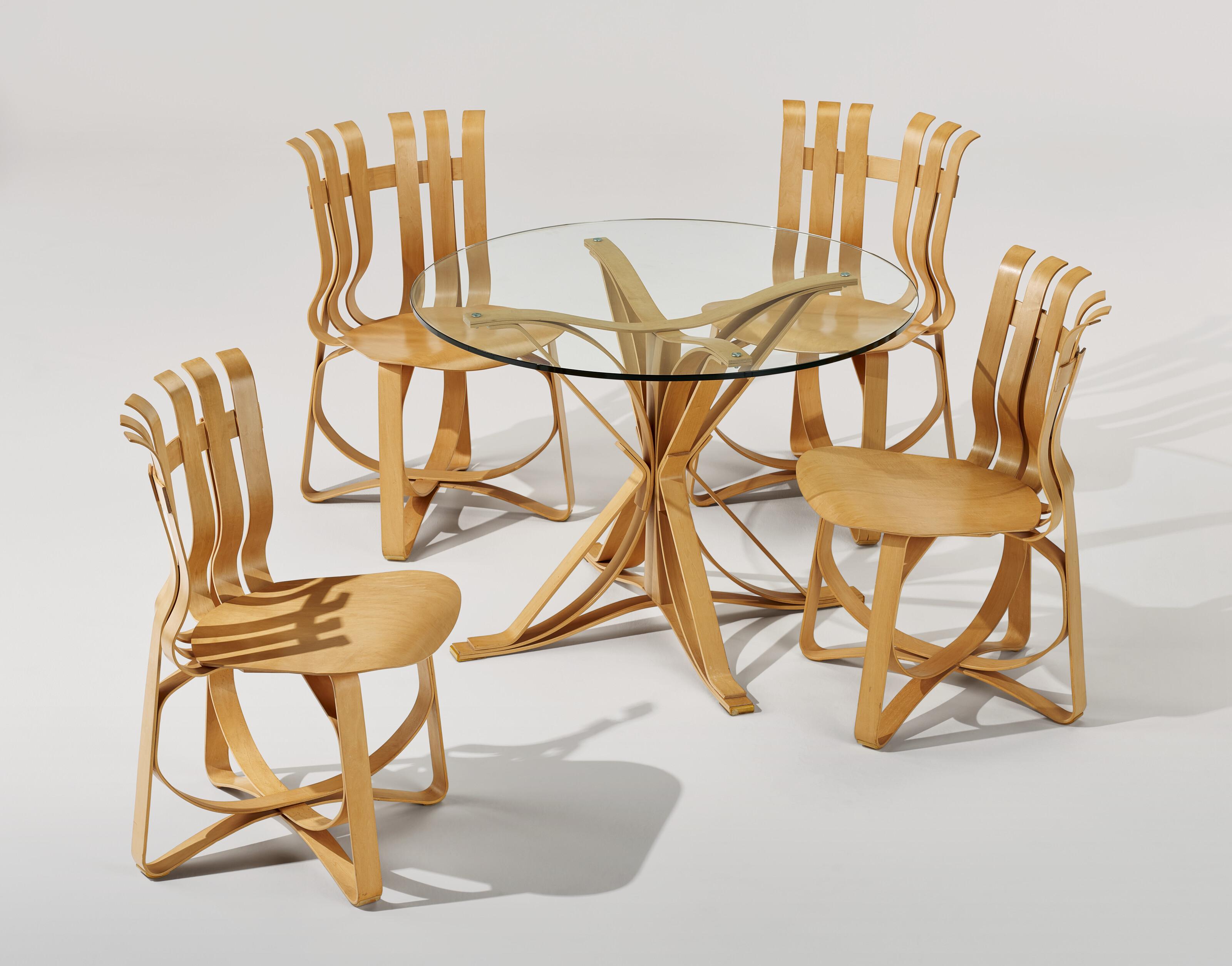 Frank Gehry - \'Hat Trick\' Dining Set, designed 1991, executed 1992 and 1994