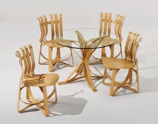 Frank Gehry - \'Hat Trick\' Dining Set, designed 1991, executed 1992 and 1994