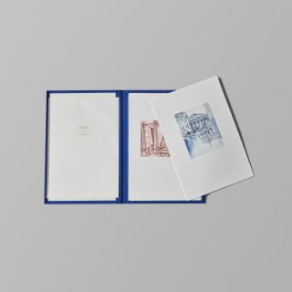 Frank George Hodgkinson - Paris, 1993 sheet size measurements, etching dimensions variable