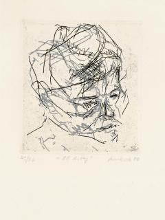 Frank Helmuth Auerbach - RB Kitaj, from: Six Etchings of Heads (Marlborough Graphics 10)