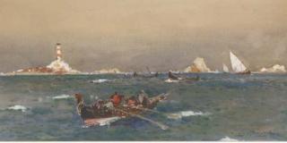 Frank Henry Mason, R.I., R.S.M.A. - Off Cape Pilas