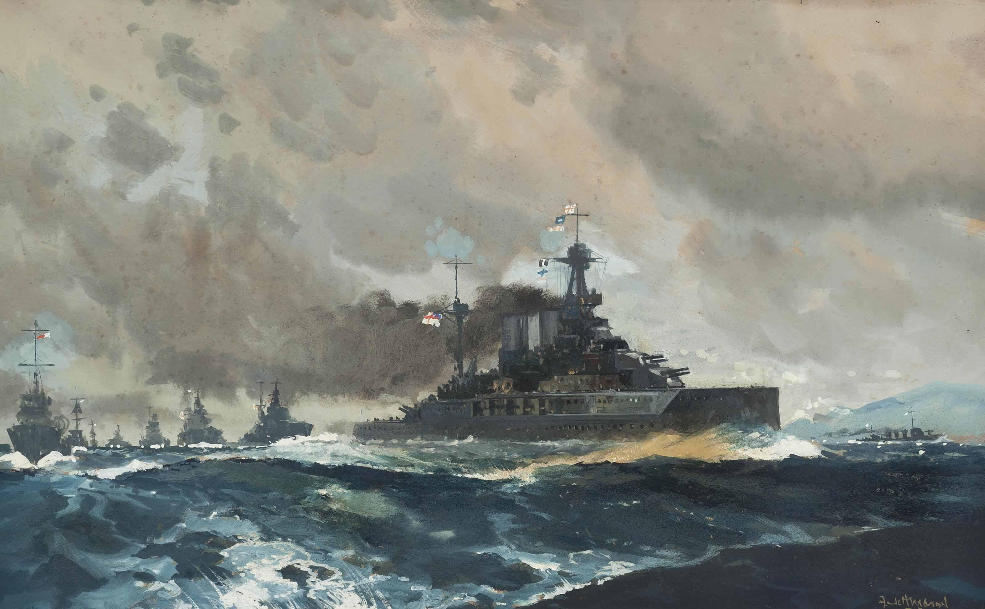 Frank Henry Mason, R.I., R.S.M.A. - The 5Th Battle Squadron