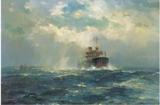 Frank Henry Mason - Off Flamboro Head, lights are burning bright and all\'s well