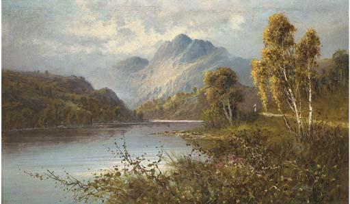 Frank Hider - Autumn in the Highlands; and Vessels off a rocky coastline