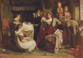 Frank Holl, R.A., A.R.W.S. - \'Better is a dinner of herbs where love is, than a stalled ox and hatred therewith\'