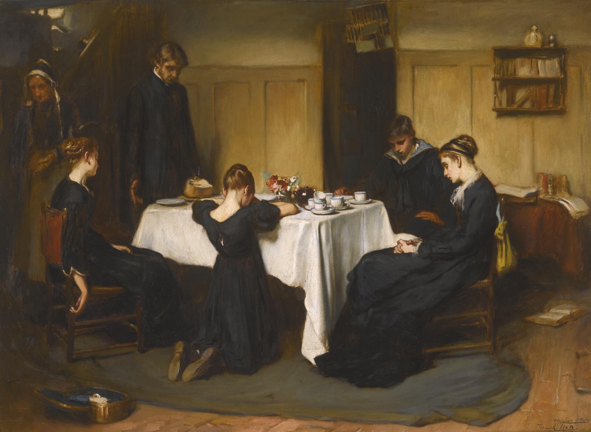 Frank Holl, R.A., A.R.W.S. - The Lord Gave And The Lord Hath Taken Away