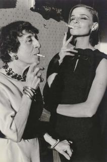 Frank Horvat - Marie-Louise Bousquet and Iris Bianchi, Fashion by Pierre Cardin, Harper\'s Bazaar, Paris, 1962